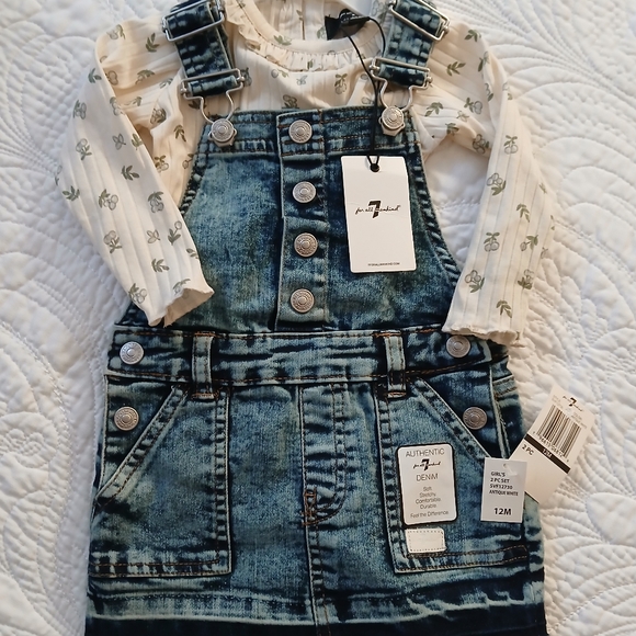 7 FOR ALL MANKIND ADORABLE DENIM TODDLER 2 PIECE SET - Picture 7 of 7